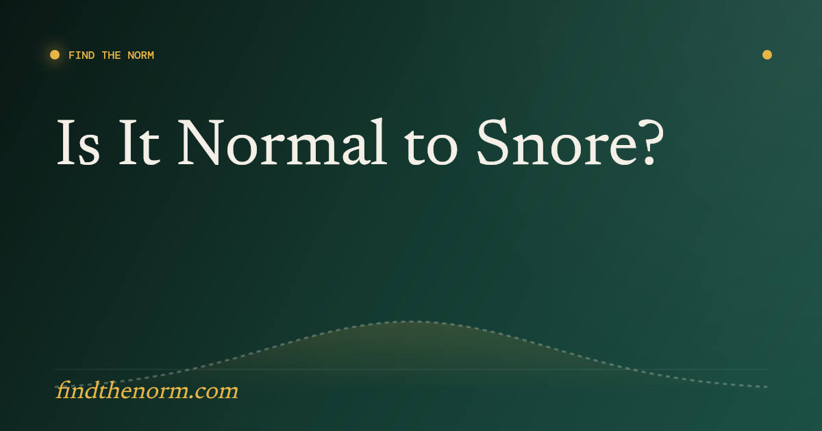 Snore Reference Is It Normal to Snore? | Find The Norm